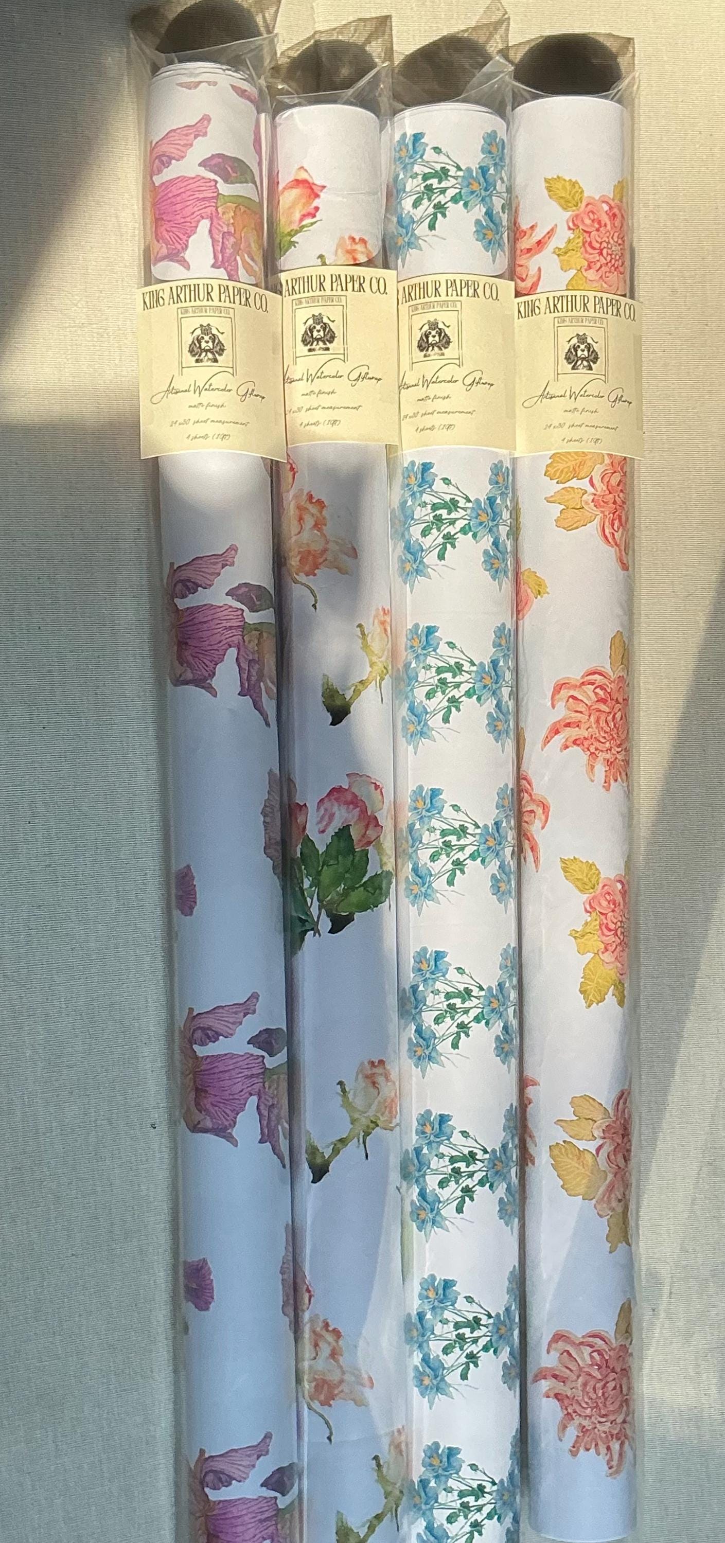 Watercolor Floral Wrapping Paper Variety Pack, Botanical Garden Party Designs