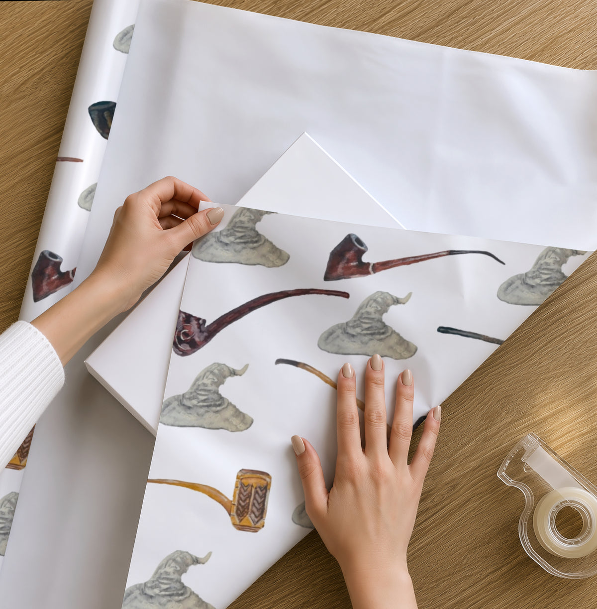 Gandalf Gray Wizard Hat + Shire Pipes: Lord of the Rings Gift Wrap