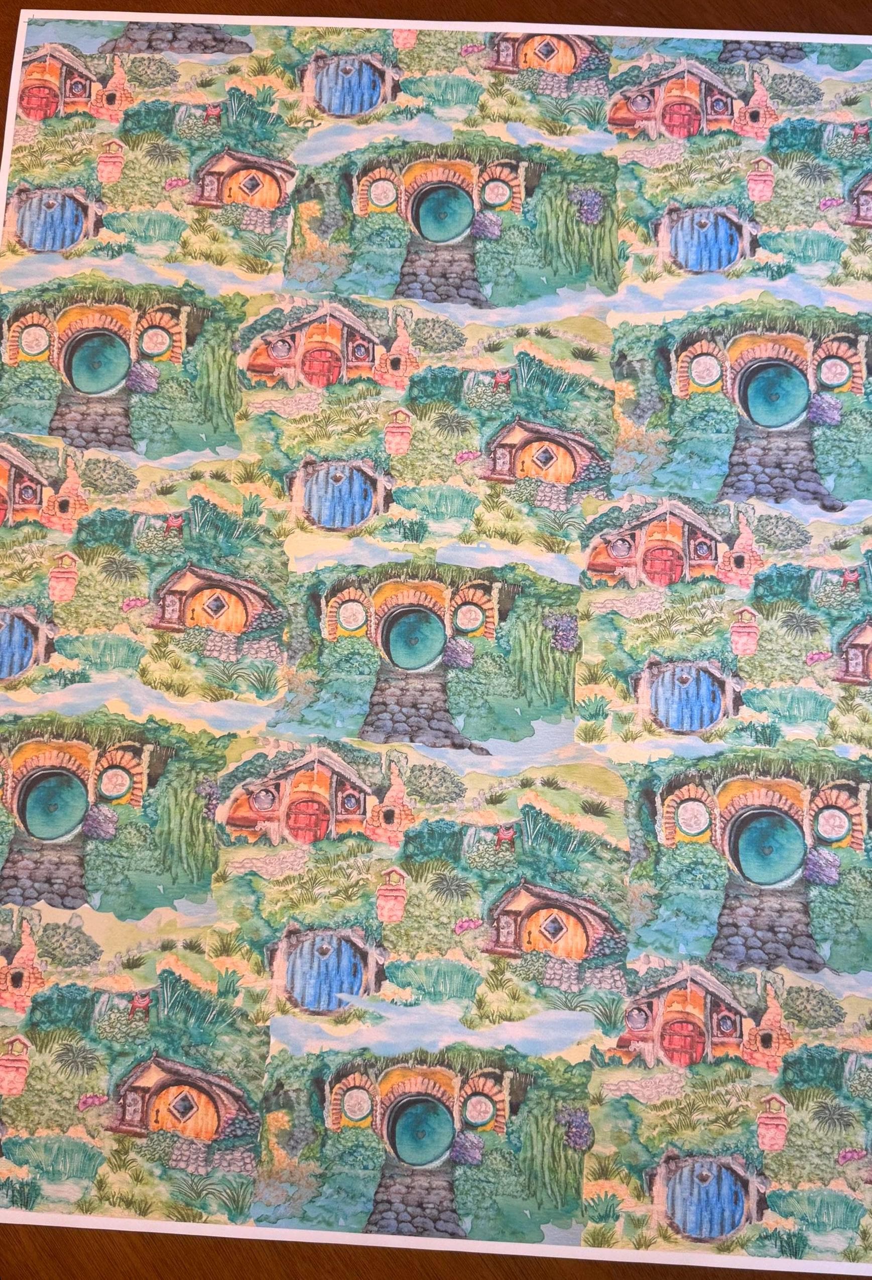 The Shire Wrapping Paper: Hobbit House Lord of the Rings Gift Wrap